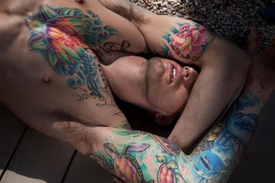 Tattoo cheetah man sucking dick